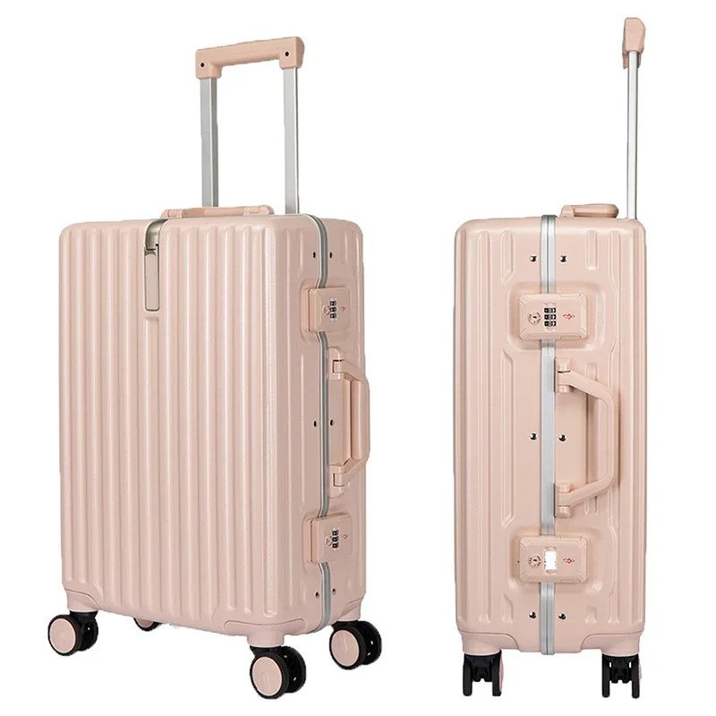 Dustproof 26 Inch Trolley Case Wholesale Large Capacity 28 Inch Aluminum Frame Luggage Women Men Fashion Suitcase Package Trunk