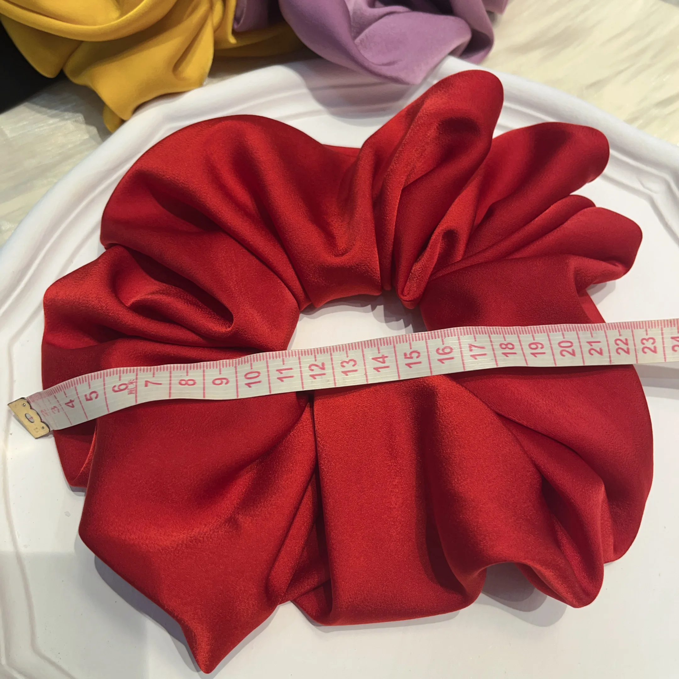 Super large fashionable  Korean Scrunchies for Women Girls  exaggerated hair ring French sausage ring hair accessory