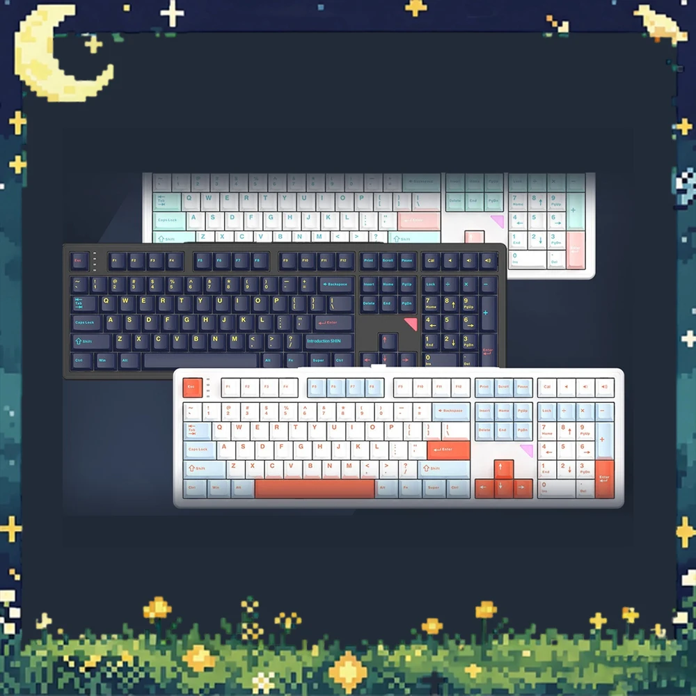 HELLO GANSS 3108T Mechanical Keyboard Quiet Office Gaming Keyboard Full Size Layout for Desktop Computer PC