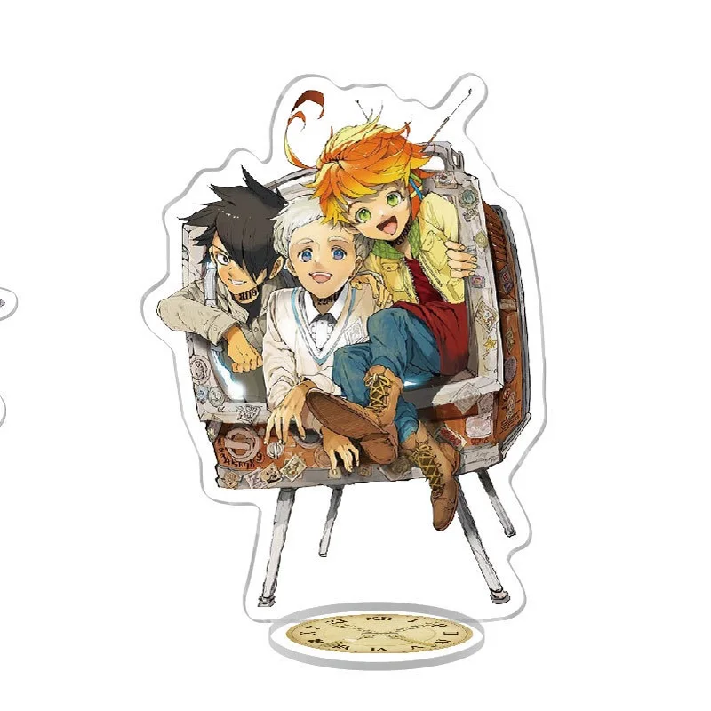 15CM Japan Anime The Promised Neverland Figures Norman Ray Emma Acrylic Stands Model Exquisite Desk Decor Toy Child Xmas Gift