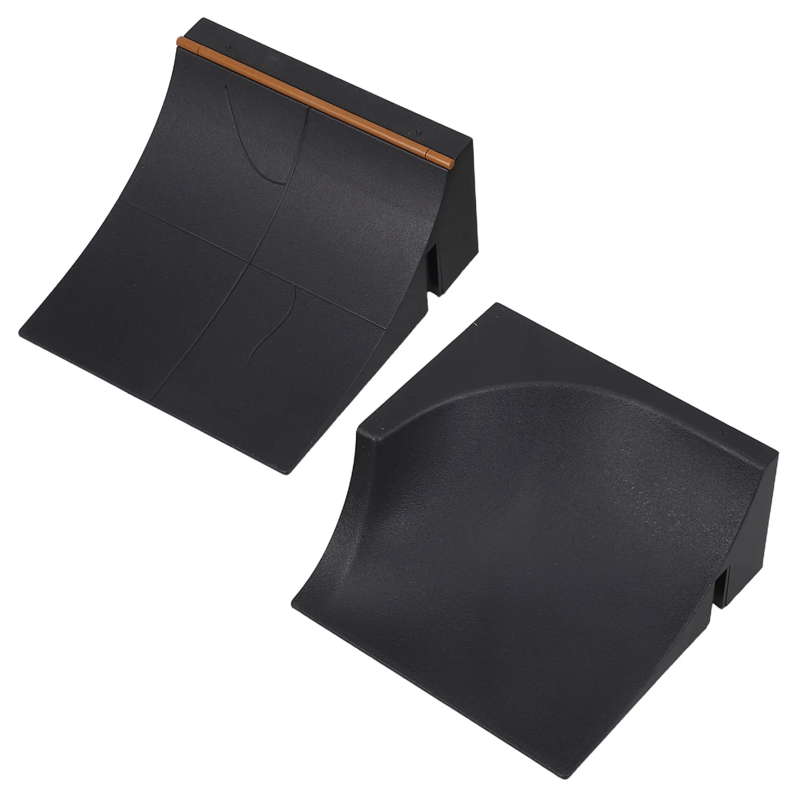 

2Pcs Miniature Skateboard Ramps for Tabletop Use, Strong Plastic Fingerboard Obstacle Props with Bowl and Grind Features,