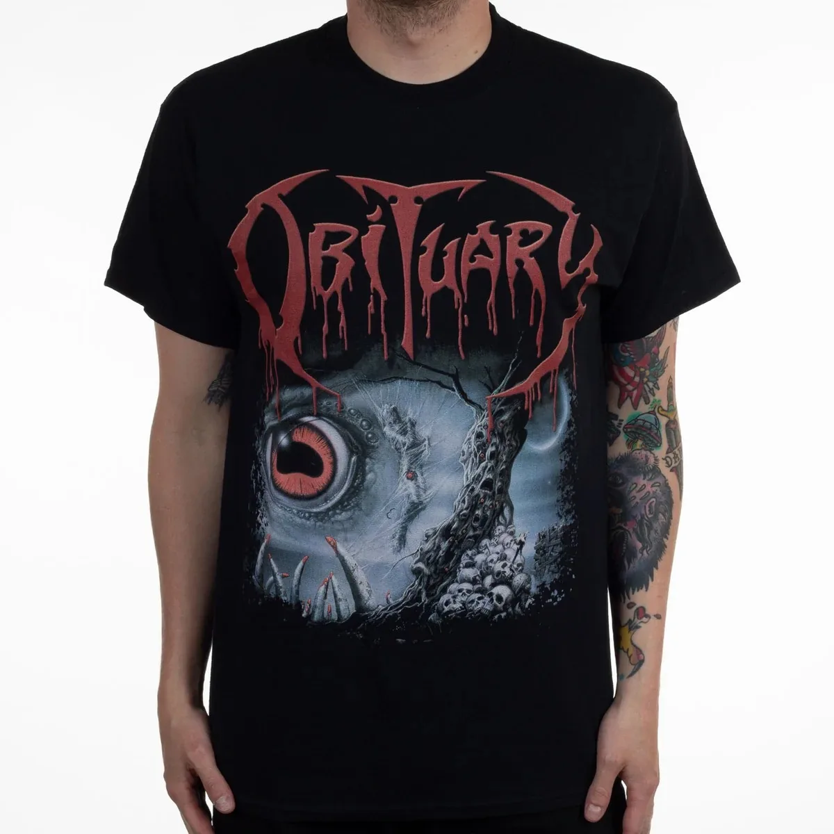 Zombie-Horde, dunkler Grafikdruck, Unisex-T-Shirt, Obituary Death Metal Band Fan Top – Detail 5