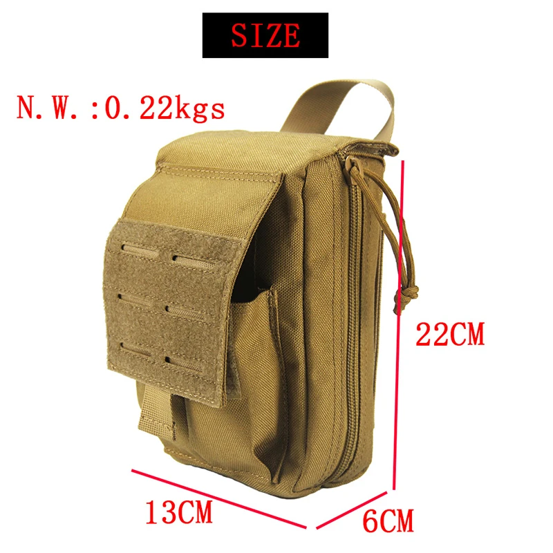 Sơ Cấp Cứu Cứu Sinh Túi, Chiến Thuật Molle Túi Ngoài Trời Túi Y Tế, 1000D Nylon EDC Giải Cứu Dụng Cụ Tổ Chức Gói