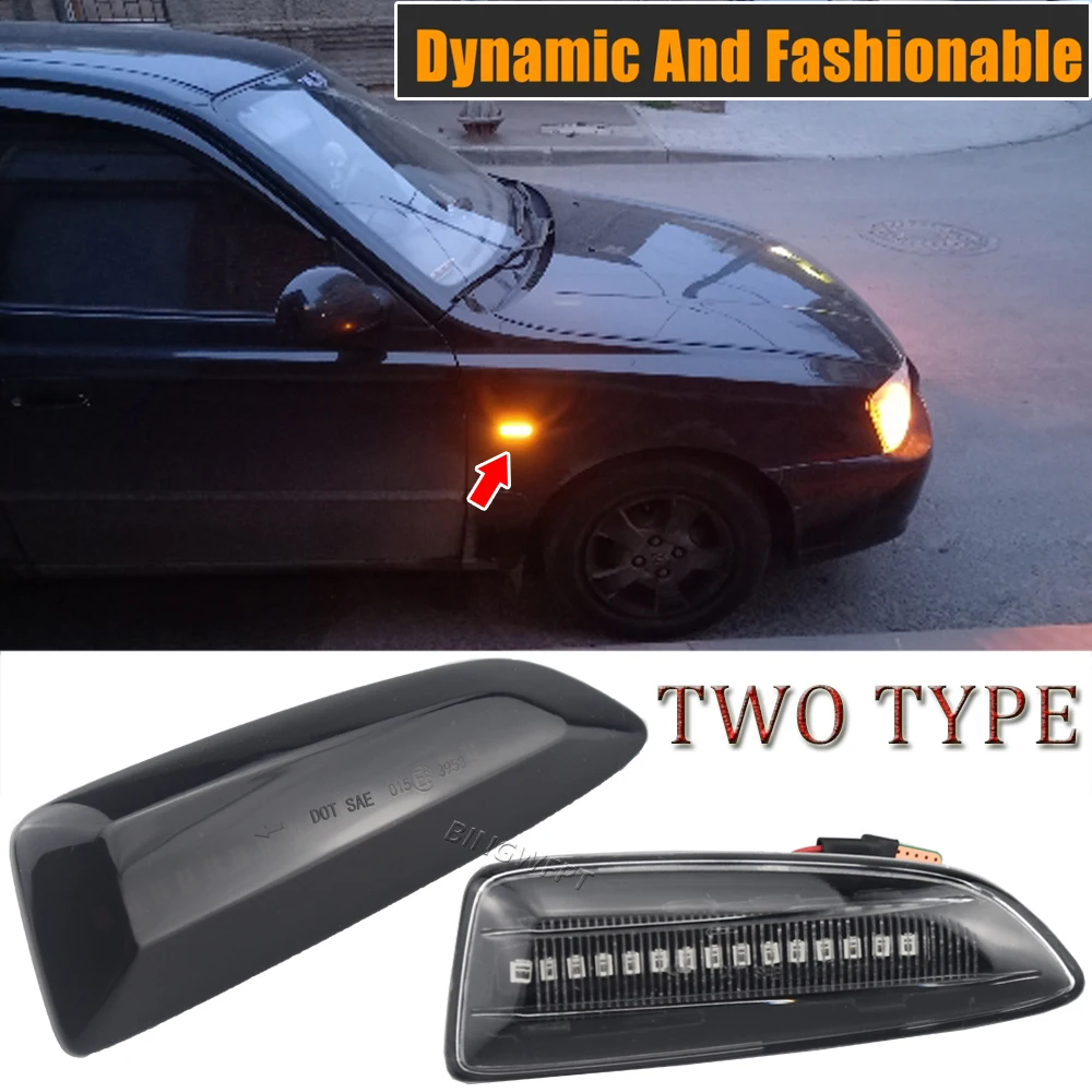 2PCS LED Dynamic Side Marker Turn Signal Blinker Flowing Water Blinker Flashing Light For Opel Zafira A 99-05 Astra G 98-09