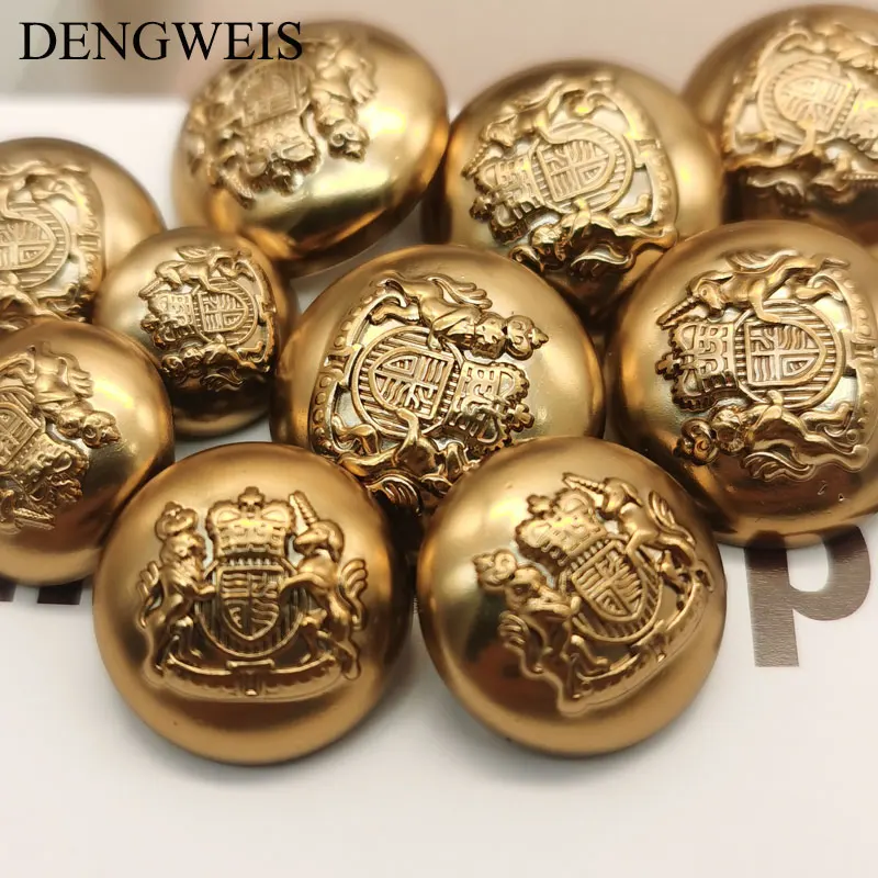 

European Vintage Clothing Metal Buttons DIY Sewing Suit Jacket Uniform Shirt Button Wholesale Sewing Accessories New 6pcs/Lot