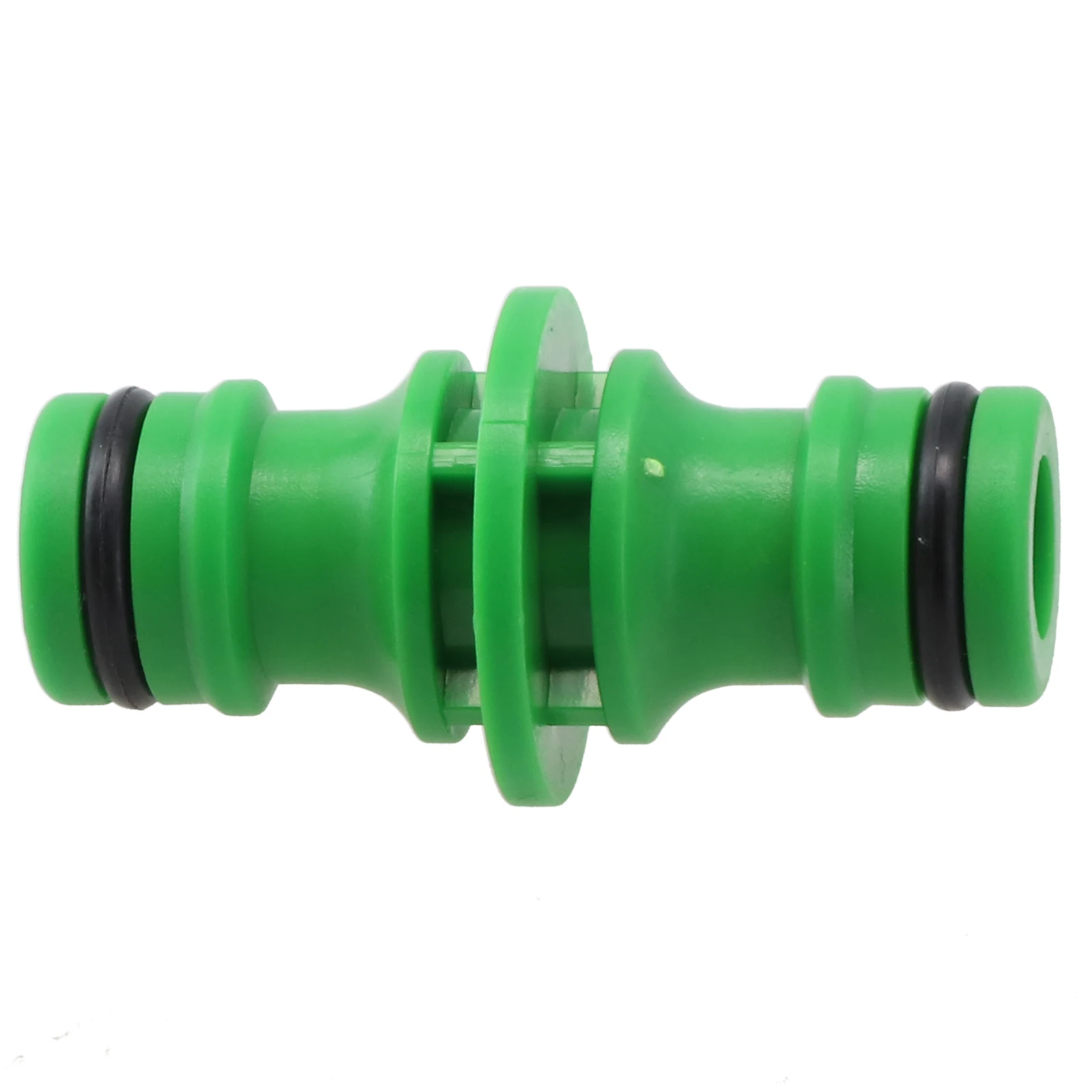 2 Way Garden Hose Connector Joiner Coupler Watering Nipple Extends Water Pipe Tap Male Black ABS 50X26X26mm Garden Supplies