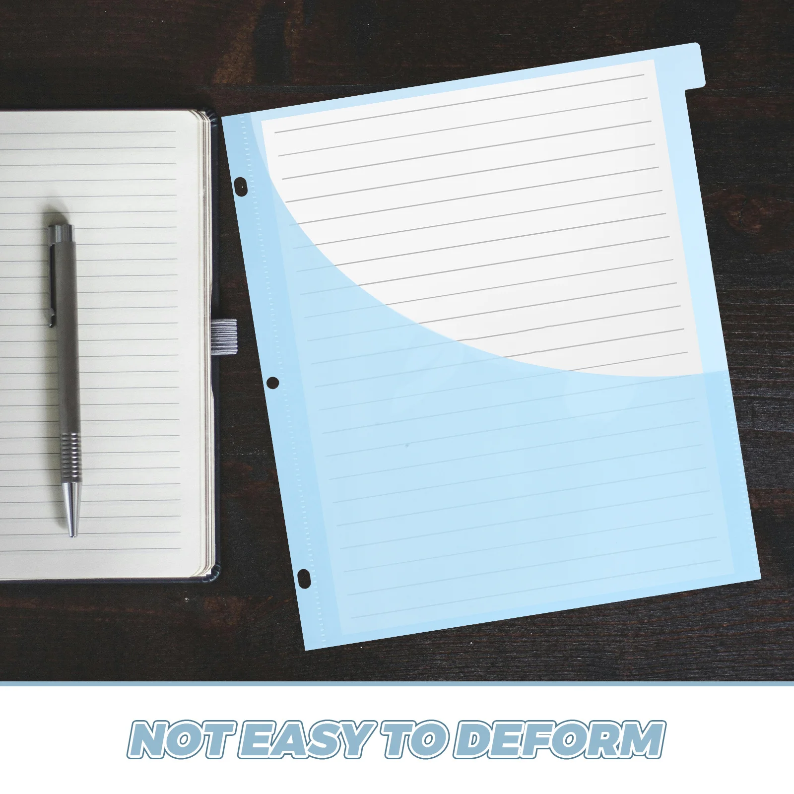 12pcs File Divider Pockets A4 Plastic Page Dividers For Binder Organizer Home Office School Use Clear Pocket Folders Documents