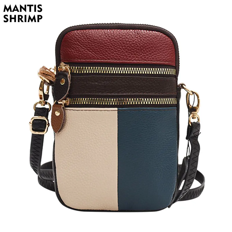 Women Bag Color Random Bag Super Benefits Genuine Leather Messenger Mobile Phone Bag Fashion Shoulder Crossbody Pack Designer