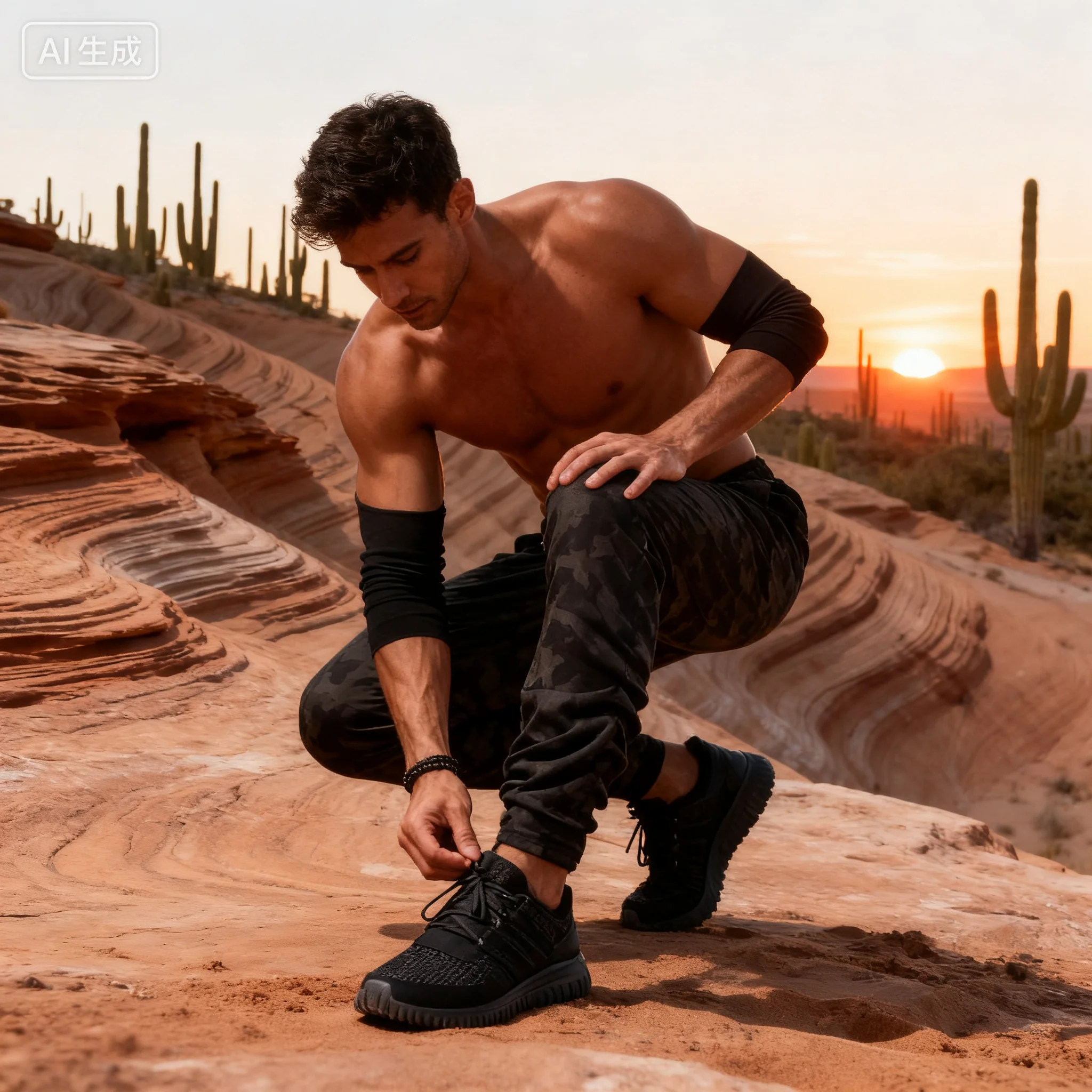 

2025 Autumn And Winter New Men's Casual Camouflage Waist Drawstring Large Size Solid Color Sports Jogging Pants