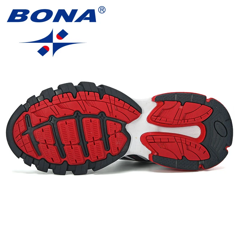 BONA New Designers Running Shoes Man Cow Split Sport Shoes Men Jogging Footwear Outdoors Lightweight Breathable Men Shoes