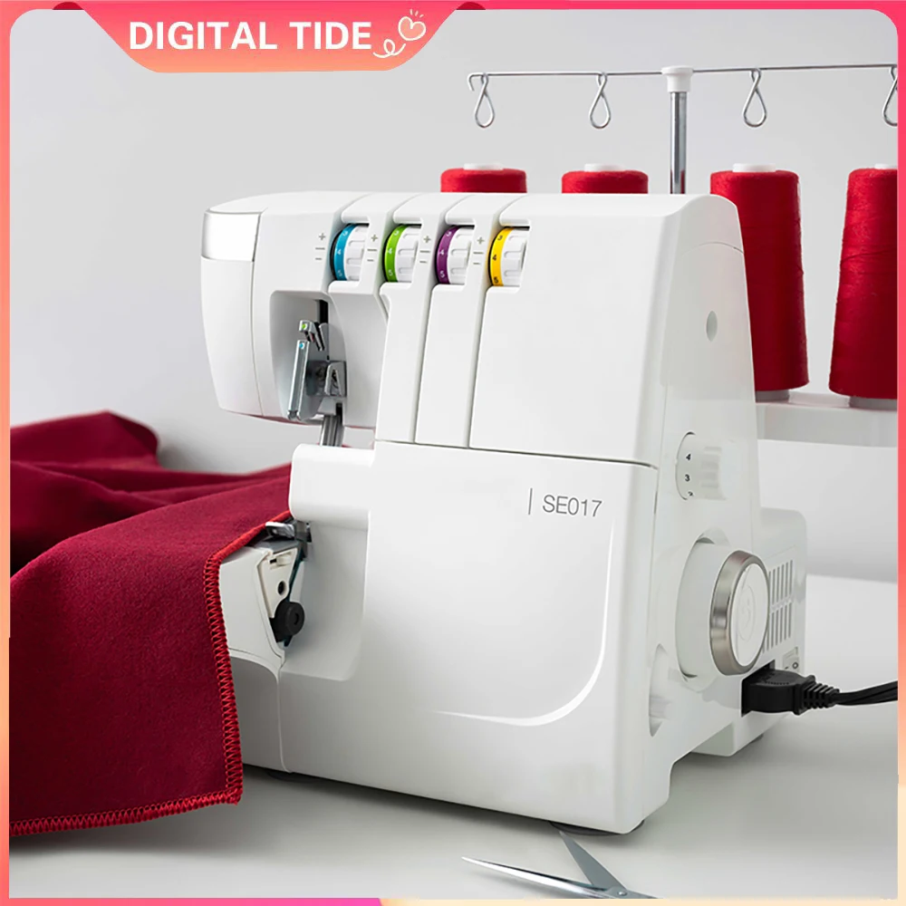 Household Multi-Function Overlocking Machine Overlocking 2/3/4 Lines To Eat Thick And Dense Copy New High-Power