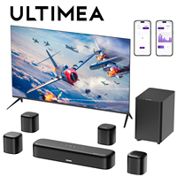 ULTIMEA 7.1ch Sound Bar with Dolby Atmos, Surround Sound System for TV with 4 Surround Speakers, App Control, Opt/AUX/BT