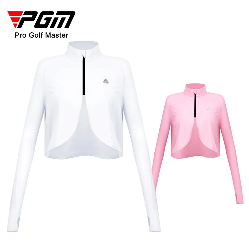 

PGM Tennis Baseball Women Golf Shirts Summer Ladies Ice Silk Sunscreen Shawl Women Long Sleeve Shirts Quick Dry Golf Tops YF302