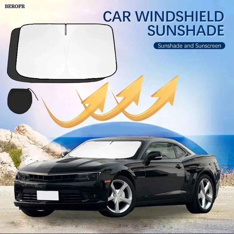 Car Windshield Sun Shade Covers Front Window Sunscreen UV Parasol For Chevrolet Camaro convertible Summer Car Accessories