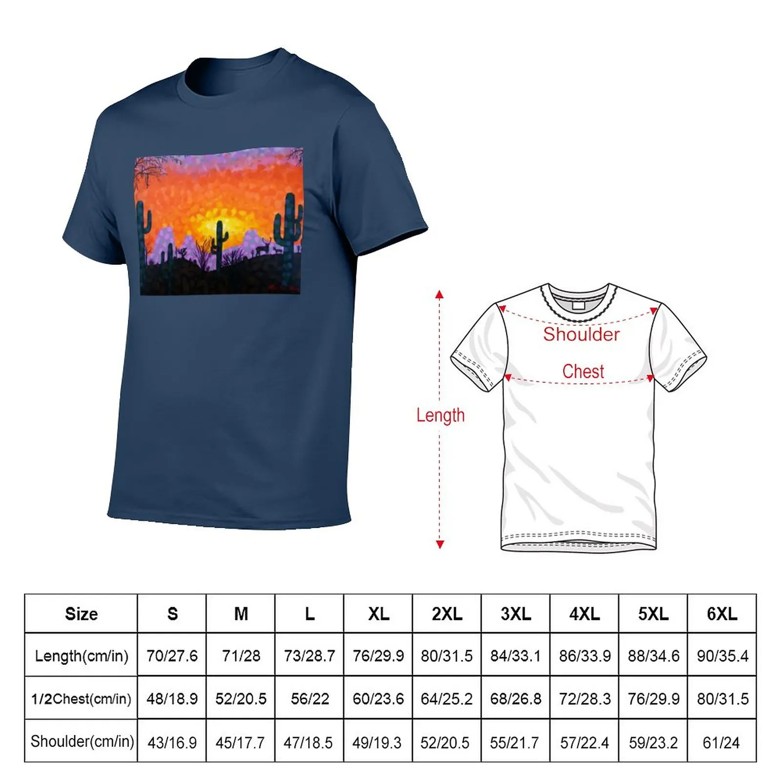 Sonoran Desert Sunset T-Shirt Anime t-shirt Aesthetic clothing mens graphic t-shirts