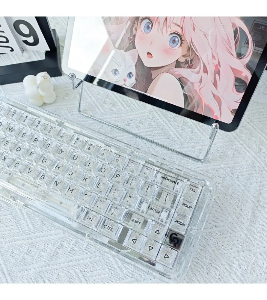 133 key keycap a full set of fully transparent crystal keycaps universal for customized mechanical keyboards