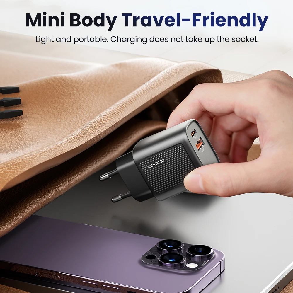 Toocki 20W USB C Wall Charger Power Delivery + QC3.0 USB A Double Port Fast Type C Charging for For iPhone 17 16 15 Pro Xiaomi image 2