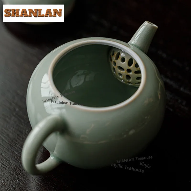 140 مللي الإغاثة الموز ضوء القمر إبريق الشاي اليدوية الشاي Infuser وعاء الشاي تمرغ غلاية مع مرشح طقم شاي صيني اكسسوارات الحرفية #3