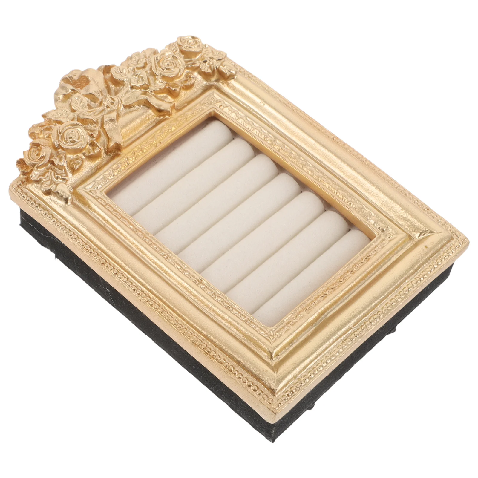 

Vintage Ring Holder Jewelry Display Stand Elegant Baroque Wedding Organizer Anniversary Engagement Earring Display Tray Jewelry