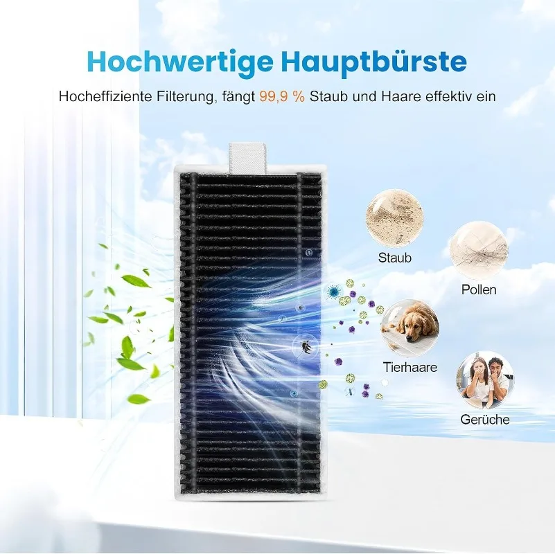 ل Ecovacs T80 Omni / T80 Pro Omni / Yeedi M14 Plus ملحقات المكنسة الكهربائية ممسحة القماش الجانب فرشاة رئيسية كيس لجميع الغبار فلتر HEPA