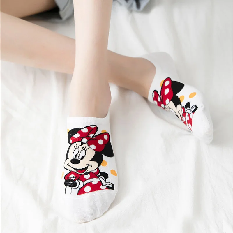 5 Paar koreanische Sommer-Damensocken mit Cartoon-Tiermotiv, Bär, Maus, kurze Socken, niedliche, lustige, unsichtbare Baumwoll-Kawaii-Knöchelsocken, Größe 35–40 – Detail 4