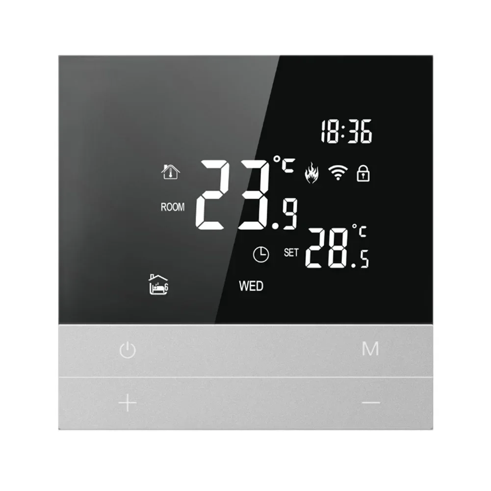 Toya-Compatible LCD Touch Programmable Thermostat With WiFi App And Voice Control For Floor Heating And Boiler Systems