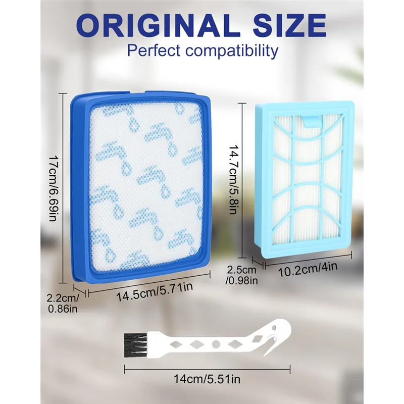 Keol-para 7000 série powerpro expert-conjunto de filtros de aspirador de pó de substituição fc9728/01, fc9728/81