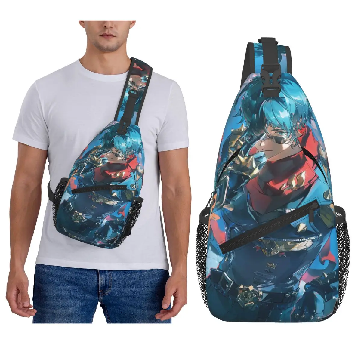 

Zenless Zone Zero нагрудная сумка мужской рюкзак через плечо нагрудная сумка для путешествий и пешего туризма рюкзак сумка на плечо