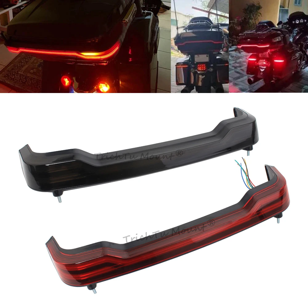 

For Electra Glide Ultra Limited FLHTK 2014+ Motorcycle Accessories King Rear LED Light Tour Pack Brake Turn Signals Tail Lamp