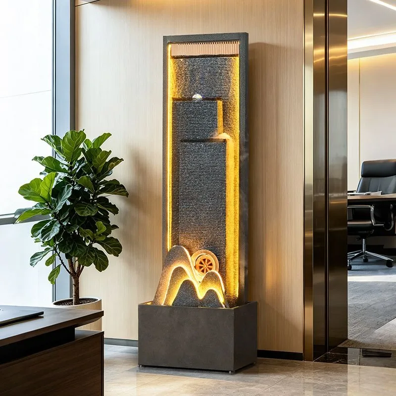 Chinese living room creative home flow ornament, circulating water fountain office foyer entrance balcony lucky water feature