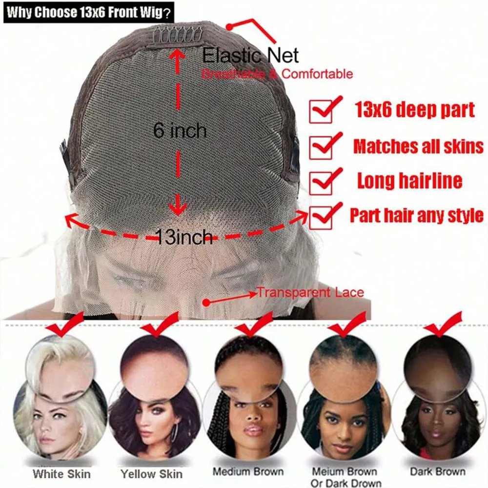 الجسم موجة الباروكات شعر الإنسان 13x4 HD الدانتيل الجبهة الباروكات شعر الإنسان 250% الكثافة قصيرة مجعد بوب طويل مجعد الدانتيل الجبهة الباروكات