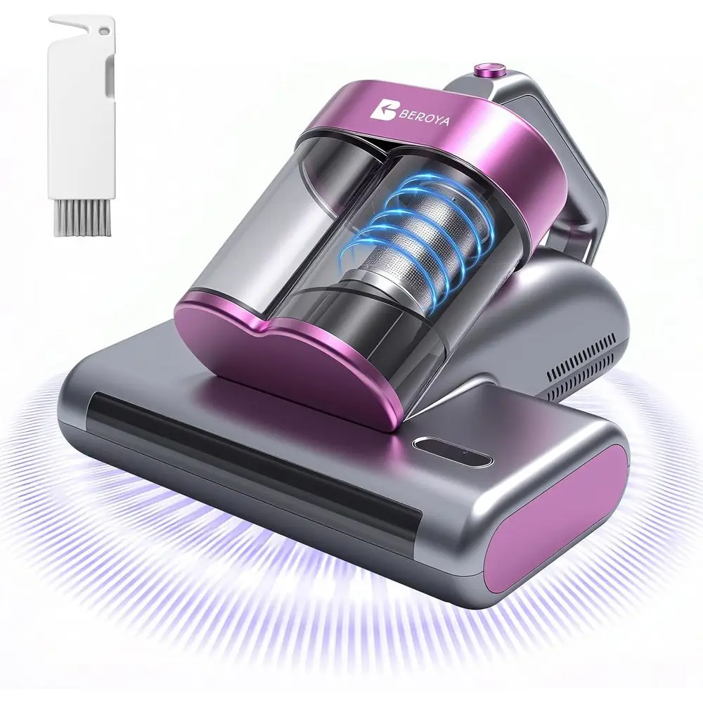 

Vacuum Cleaner UVC 253.7nm Light, 16Kpa Suction, 145° Heat, HEPA Filter, Tile Bed, Pillow, Couch (16.4ft Corded, 500W)