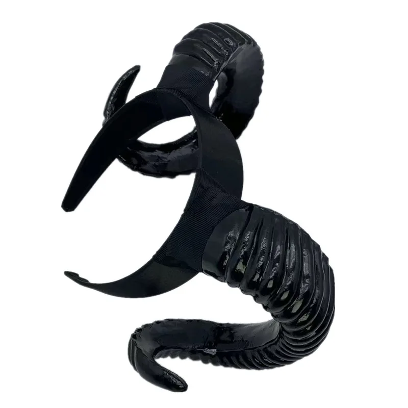 Exaggerated Simulation Horn Headdress Devil Mianyang Horn Headband Antelope Horn Head Buckle Halloween Funny Props