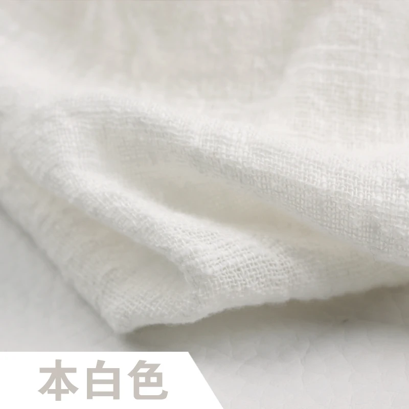 Soft Thin Solid Color Linen Cotton Fabric Organic Material Natural Flax Eco DIY Sewing Dress Clothes Patchwork Fabrics 50x130cm