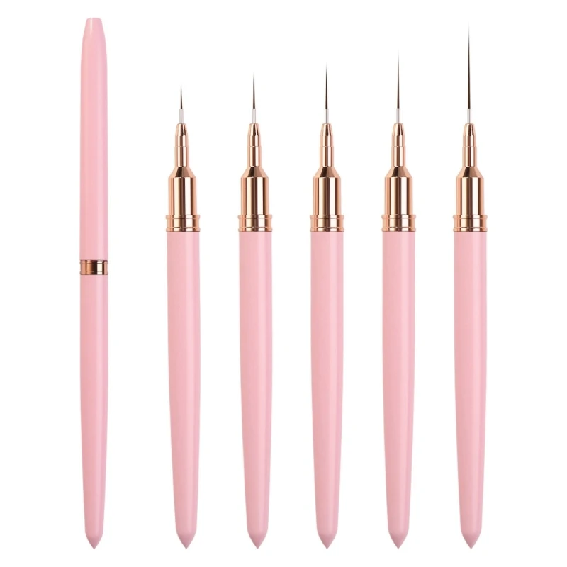 5pcs Japanese Nail Art Line Pens Fine Tips Versatile Colors Suitable for DIY Nail Art Enthusiasts of All Skill Levels