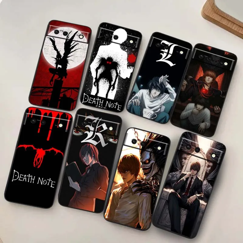 

Anime D-Death N-Note Cool For Google Pixel 9a 9 8A 8 7 7A 6 6A Pro XL 2024 5G Black Soft TPU Silicone Cover Phone Case