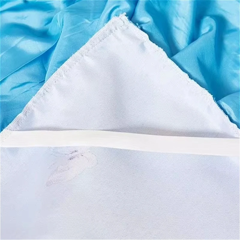 Floral Pattern Bed Skirt Set Mattress Anti Slip Protective Cover for Household Bedding Double Layered Skirt Dustproof Bed Covers