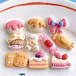 10 Pcs New Fashion Cute Mini Cartoon Candy Cake Butterfly Junction Resin Scrapbook Diy Jewelry Wedding Hairpin Accessories A76