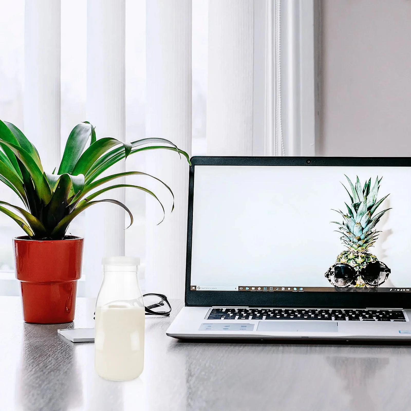 

5Pcs High Temperature Resistant Milk Glass Bottle 250Ml Container for Juice Drink Enzyme Glass Bottle Water Storage