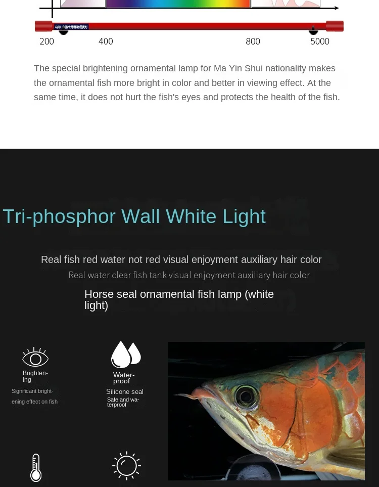 Red Arowana Tanning Light Special Glass Brightened Color Diving