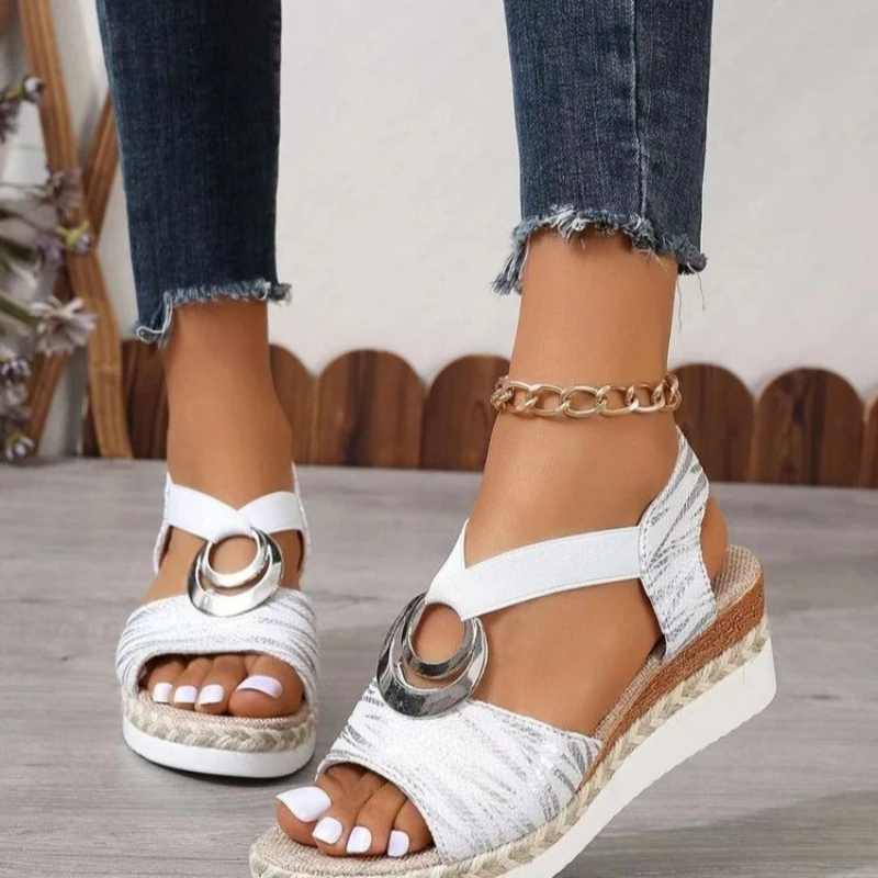 Wedges Sandals Women 2024 Summer New Fashion Platform Sandals Female Comfortable Thick Bottom Casual Shoes Sandalias Mujer