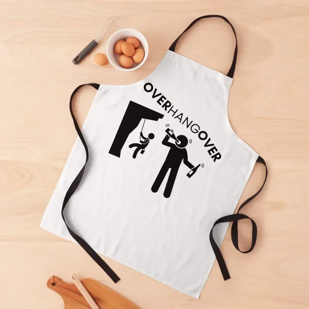 

Overhang Hangover. Funny Rock Climbing Apron kitchen gadgets esthetician kitchen woman waiter Apron