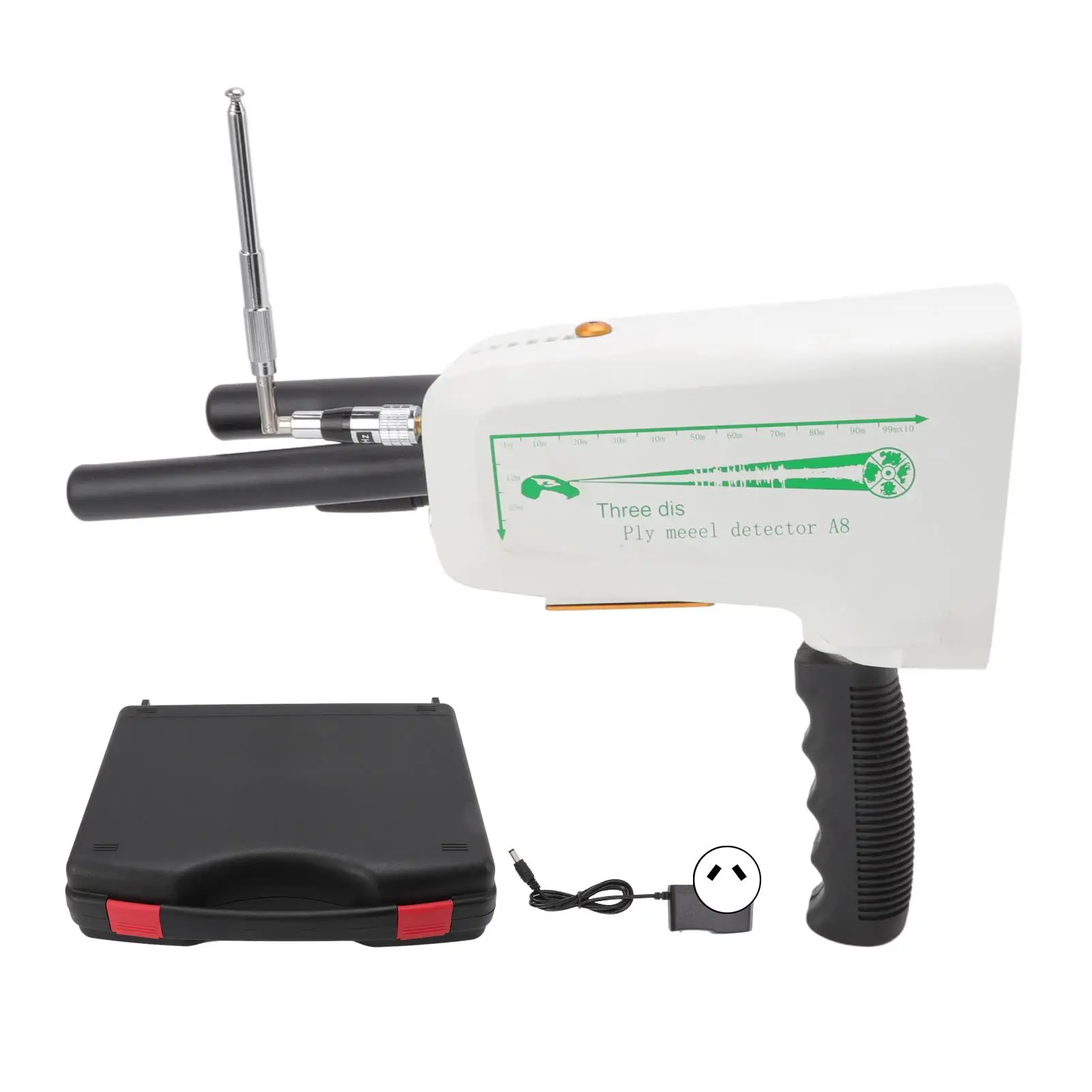 Handheld Metal Detector A8 - 30m Depth, 1000m Range, Waterproof Scanner for outdoor Use, 100-240V