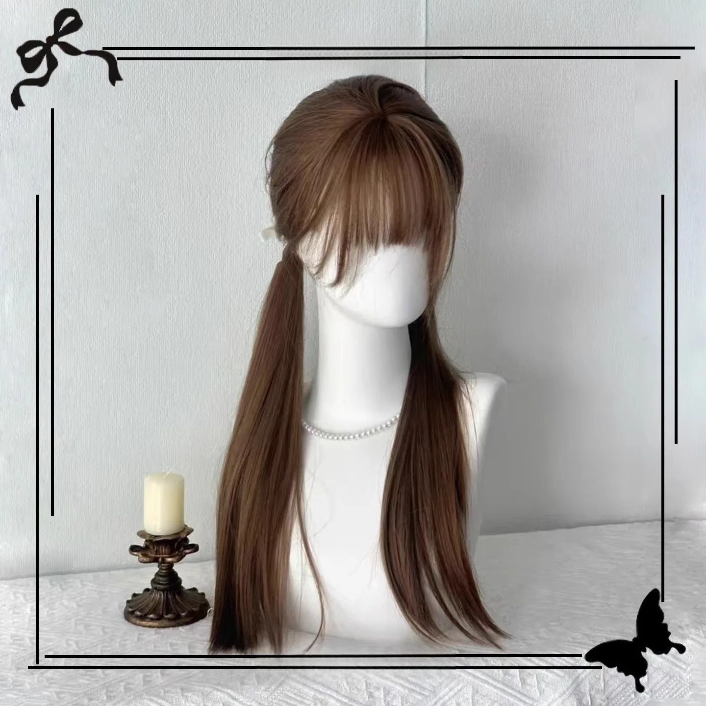 Synthetic Full Wig for Women - Long, Super Cute Straight Hair, Sweet Girl, Shotacon, Japanese Style