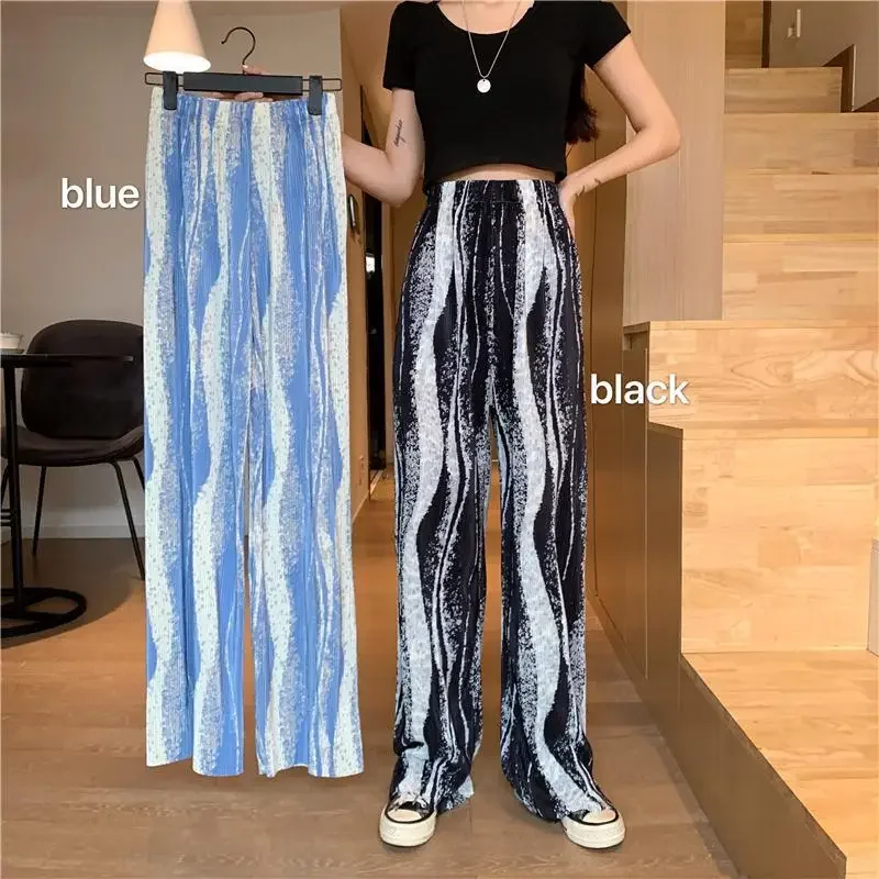 Beach Clothing High Waist Straight Leg Elastic Women's Pants Trousers for Woman G Trends 2024 One Size Korean Fashion 90s Slacks