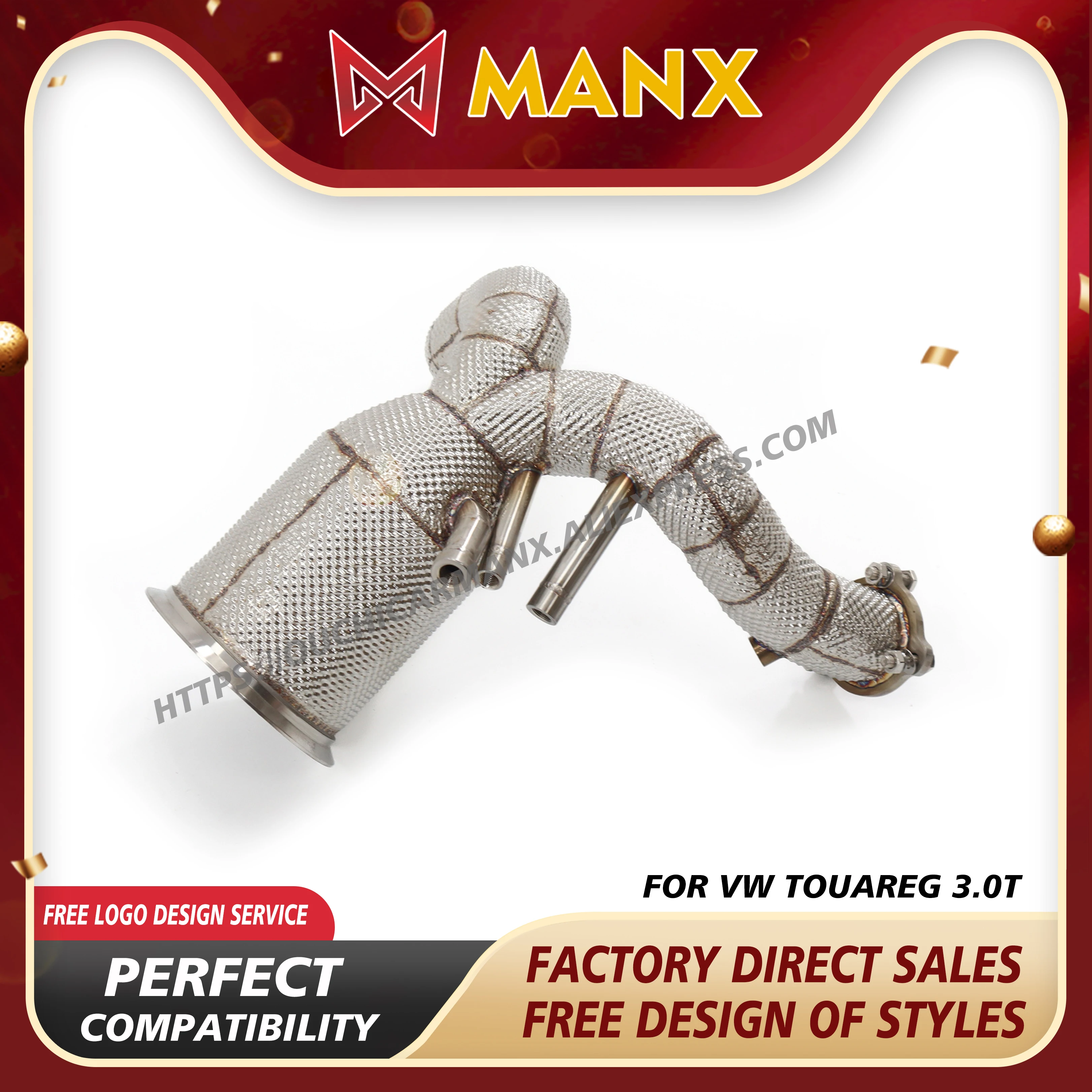 

MANX Catalyzed/Catless Downpipe for VW Touareg 3.0T | Stainless Steel, Performance Exhaust + Perfect Fit