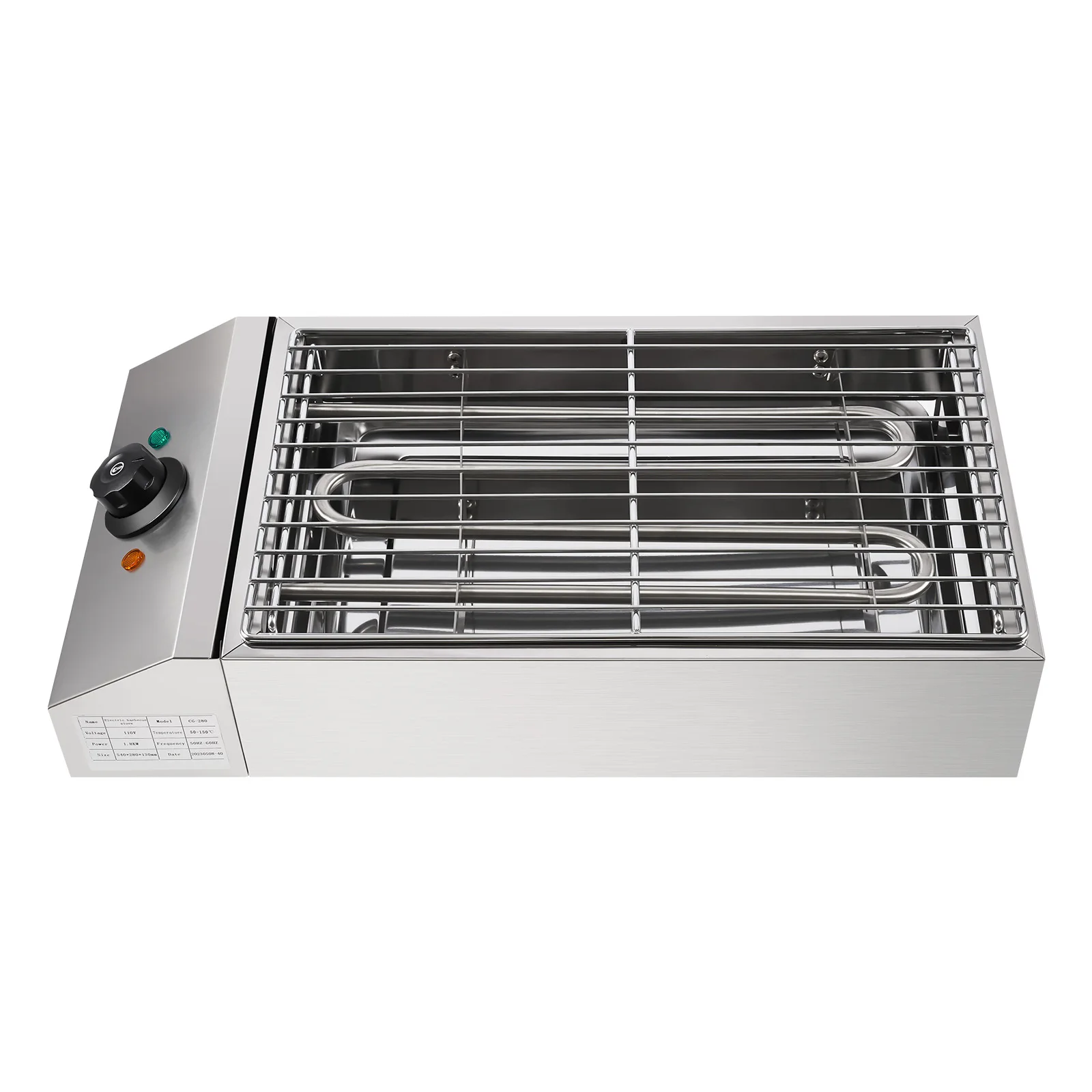 

1800W Indoor Smoker Stainless Steel Desktop Portable Electric Baker BBQ Grill