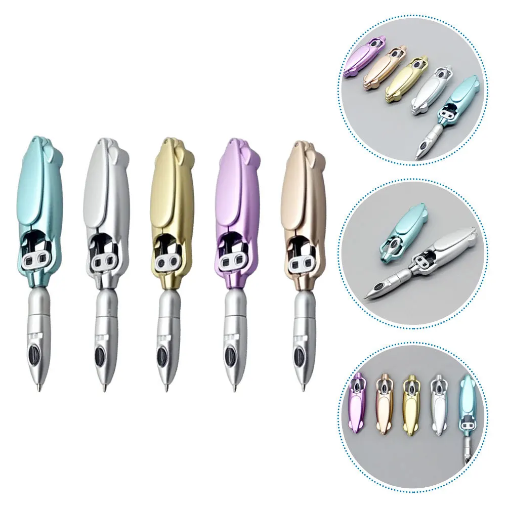 

5 шт., креативная шариковая ручка с деформацией в виде лягушки, яркие цвета, выдвижной дизайн, удобная ручка, идеально подходит для заметок, офиса