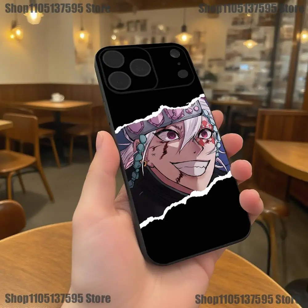 アニメ天元斬鬼 雲鬼院政世 iPhoneケース iPhone 17,16,15,14,13,12,11,Pro,XS,Max,XR,Plus,E,SE4,Mini対応 ブラック ソフトカバー