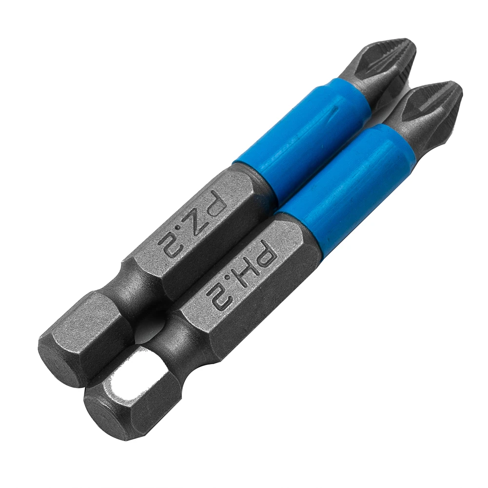 6Pcs Cross Head Screwdriver Bits S-2 Alloy Steel 1/4 Inch Hex Shank Cross Slot Im-pact Driver Bit Set PH1 PH2 PH3 PZ1 PZ2 PZ3